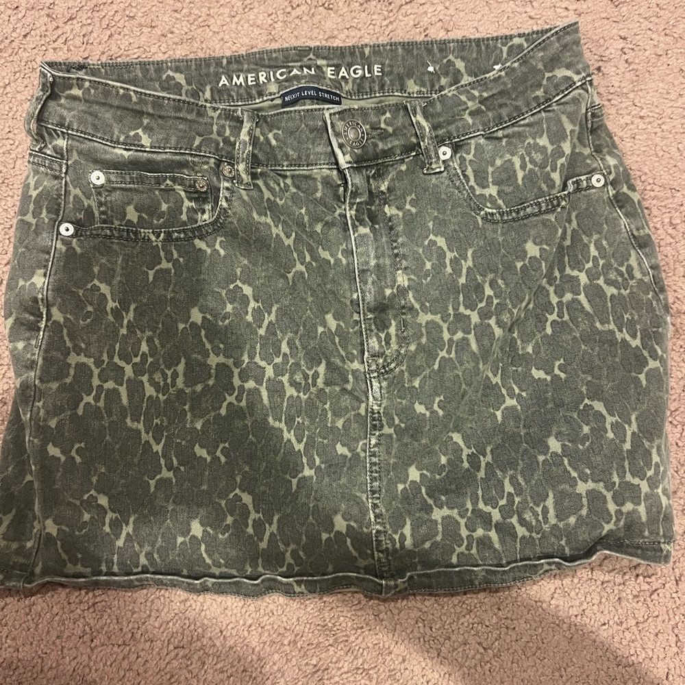 American Eagle Outfitters Green Mini Skirt Casual